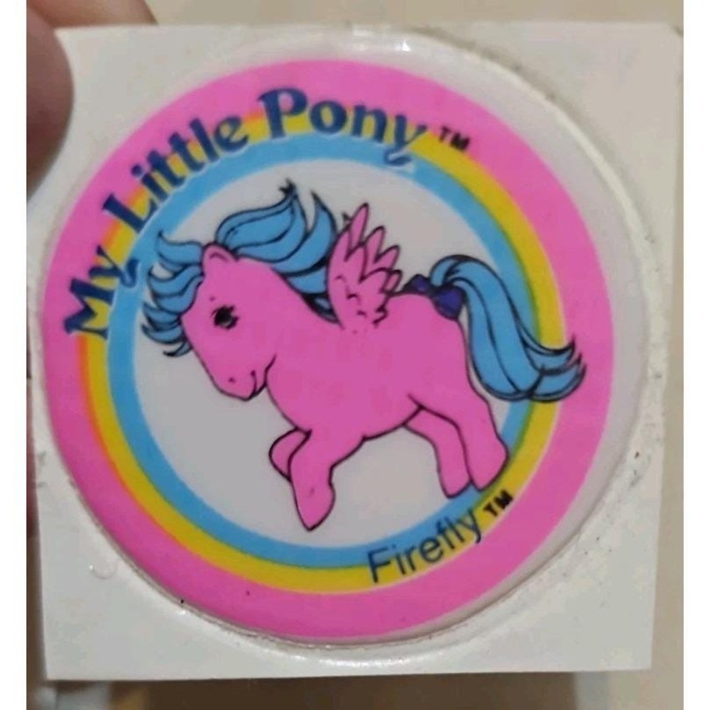 My Little Pony MLP G1 Puffy Sticker Cuddles & Firefly Vintage 1985 - Picture 2 of 4